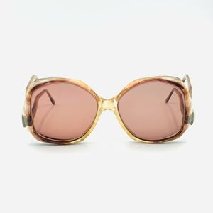 Vintage Brown Translucent Oval Sunglasses Frames
